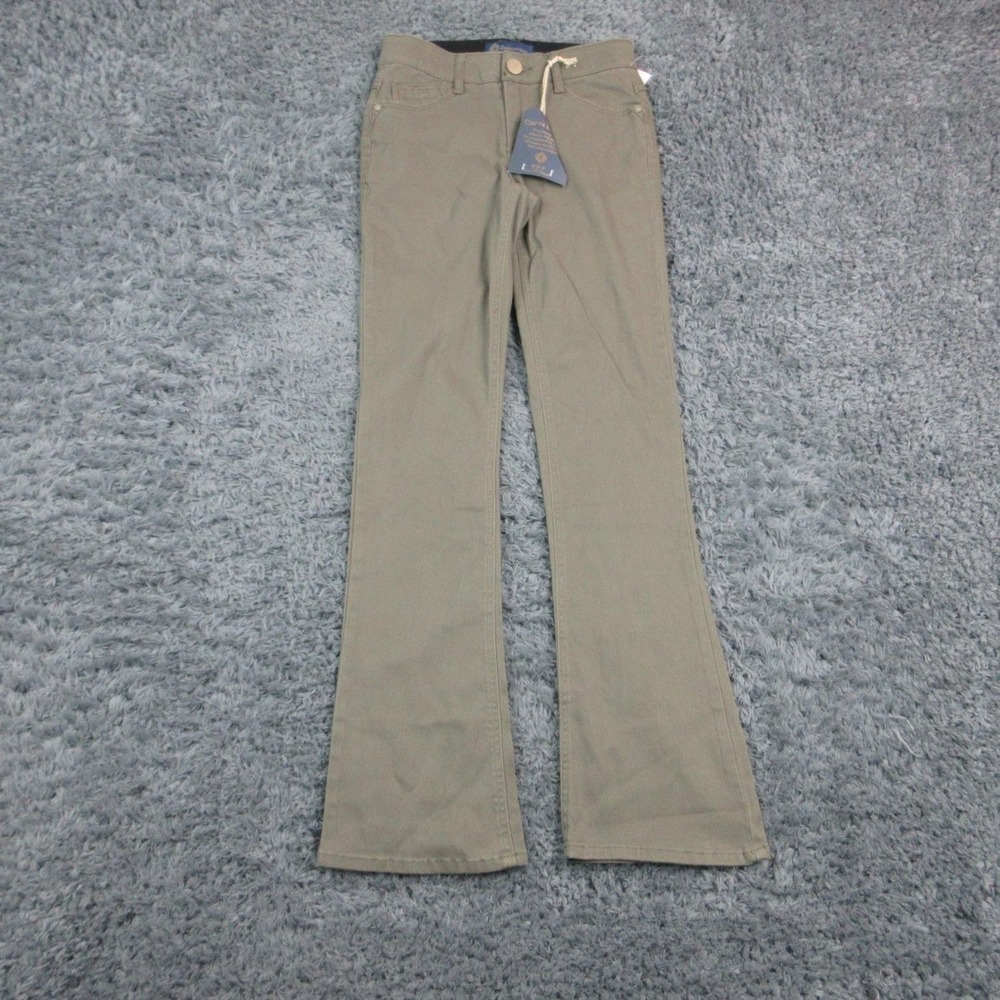 Democracy Pants Womens 0 Green Bootcut Twill Stretch Slimming 27x31.5* NWT
